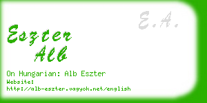 eszter alb business card